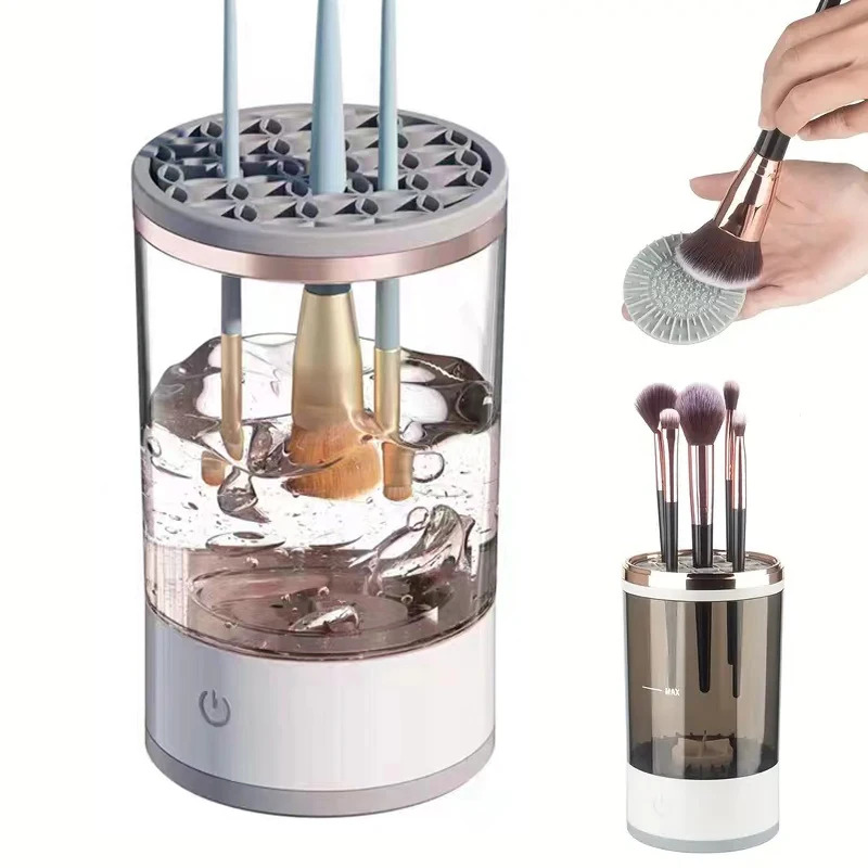 Beauty Makeup Brushes - 自動電動メイクブラシクリーナー USBプラグ式 ポータブルアイシャドウブラシホルダー ホルダーツール＆ドライヤー 美容メイクツール
