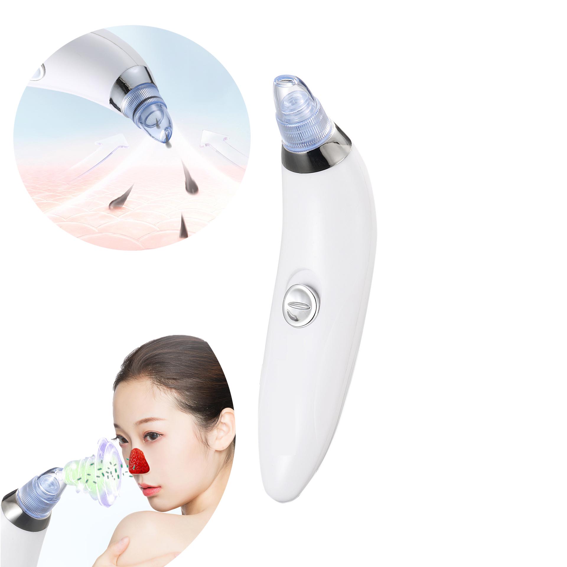 Pore Vacuum - プロ仕様の電動ブラックヘッド除去器、毛穴吸引式、電動フェイシャルクレンジングデバイス、電動毛穴クリーナー。