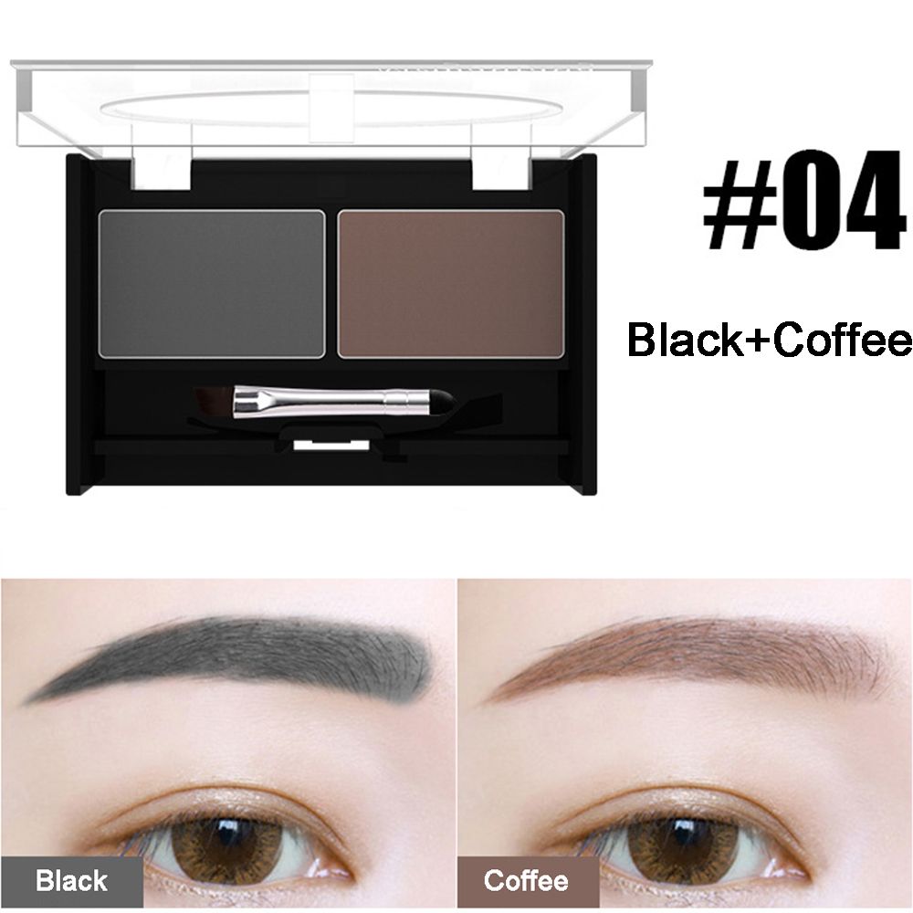 Beauty Makeup Palette - ブラシ付きガールズ防水パレットビューティー2色鼻影メイクアップツール眉毛エンハンサー眉毛パウダー