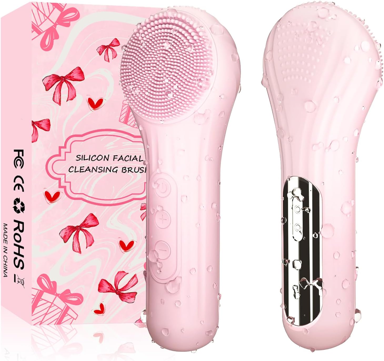 Electric Face Cleanser Brush - シリコンフェイススクラバー、防水電動洗顔ブラシ（男性＆女性用）、充電式フェイススクラバー（5つのモード付き）