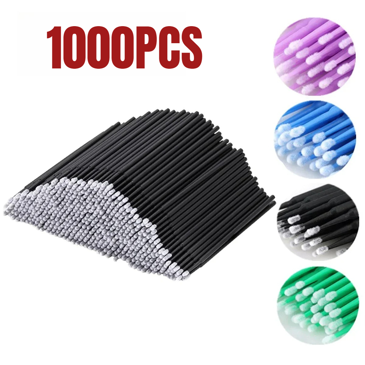 Beauty Makeup Brushes - 1000/500 個まつげクリーニングブラシ高カラフルな美容メイククリーンリムーバーツール卸売業者クリスタルブラシまつげマイクロブラシ