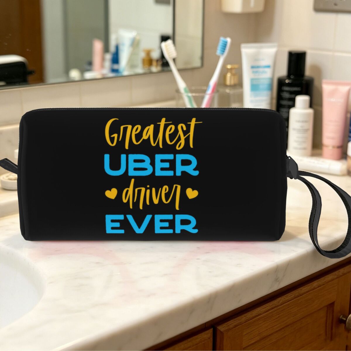 Beauty Forever Makeup - 史上最高のUber Eatsドライバー、ライドシェア、車の運転、メイクアップバッグ、化粧品オーガナイザー、女性用トイレタリー化粧品バッグ、美容旅行用
