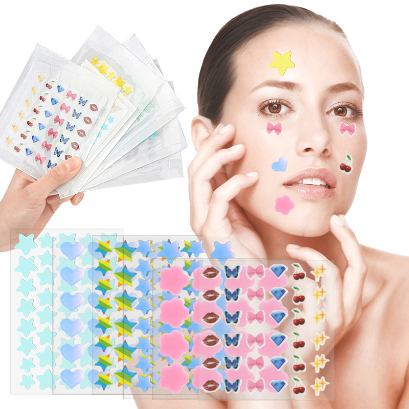 Beauty In Makeup - カラー漫画ニキビパッチスキンケアステッカーコンシーラーフェイシャルスポットビューティーメイクアップツール