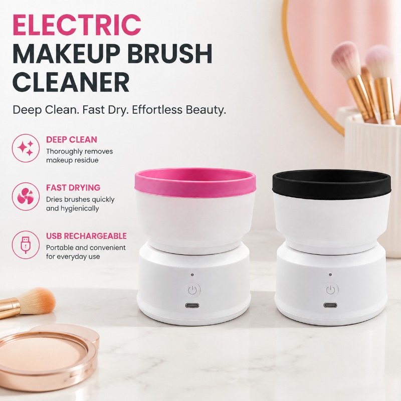 Beauty Makeup Brushes - USB充電式メイクブラシクリーナー、電動化粧品洗浄装置、自動化された美容ツール消毒機、コンパクト