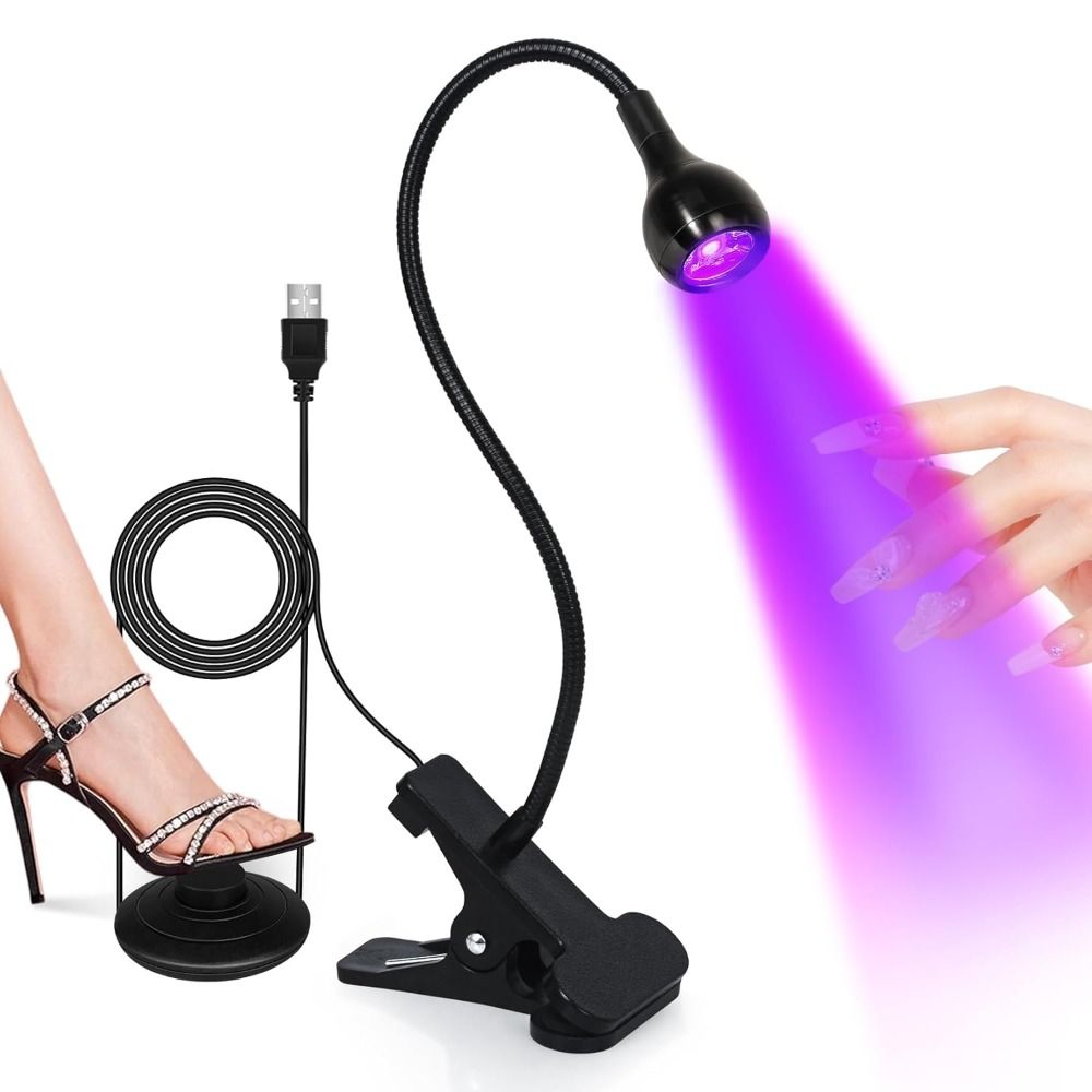 Uv Nail Lamp - ポータブル5W/3W UV LEDネイルランプ 調整可能なヘッド プロ仕様 ジェルポリッシュ硬化ランプ
