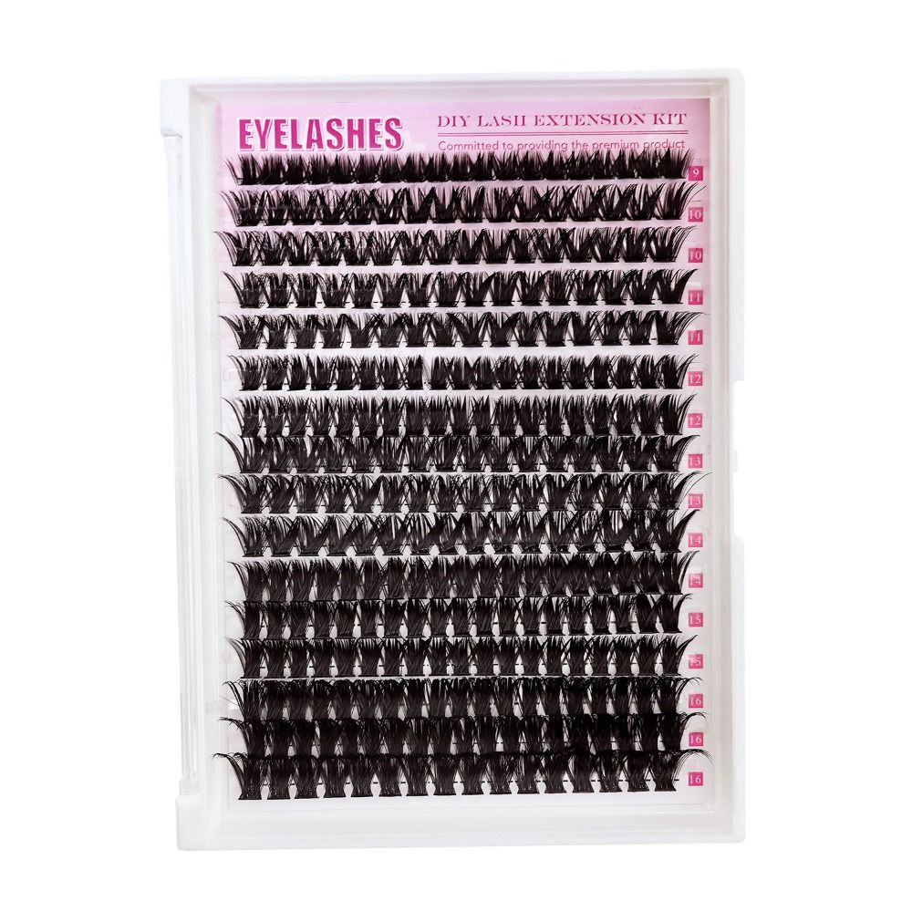 False Eyelashes Natural - ナチュラルルックつけまつげ ボンド＆シール クラスターデザイン DIYまつげエクステキット ウィスピー風 3Dフェイクミンクまつげ