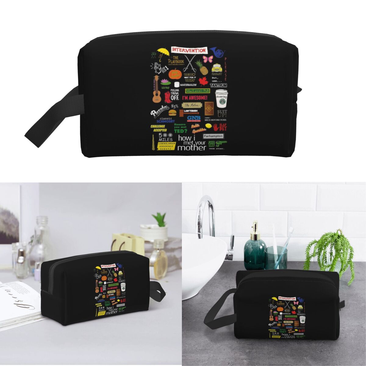 Your Beauty Makeup - ハウ・アイ・メット・ユア・マザー HIMYM テレビ番組コラージュ メイクアップバッグ 化粧品収納 ドップキット