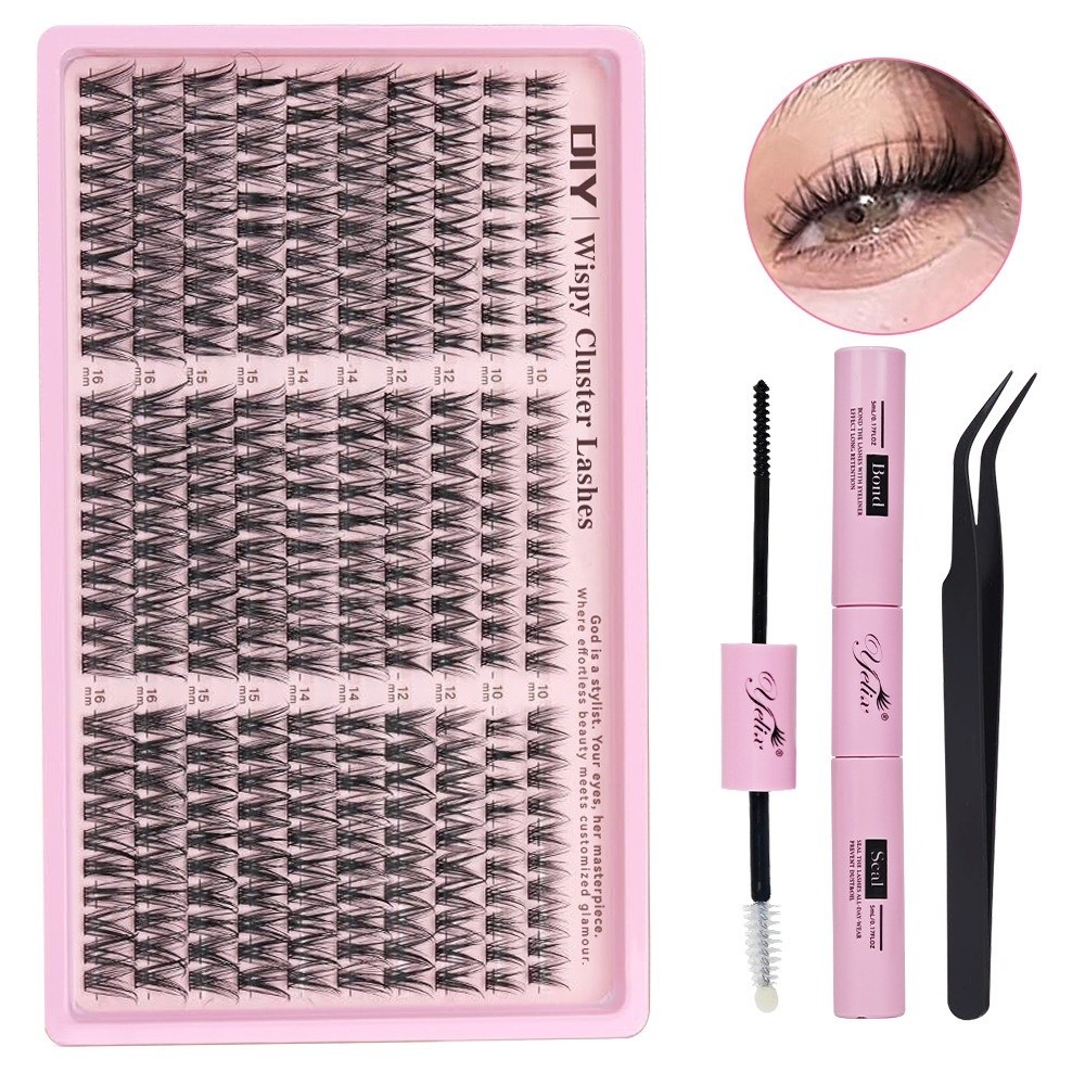 False Eyelashes Natural - 新しい10-16mmの長さのつけまつげ 30D/40D/50D/60D ふわふわの束状つけまつげ ナチュラルルック ウィスピー風 DIYまつげ
