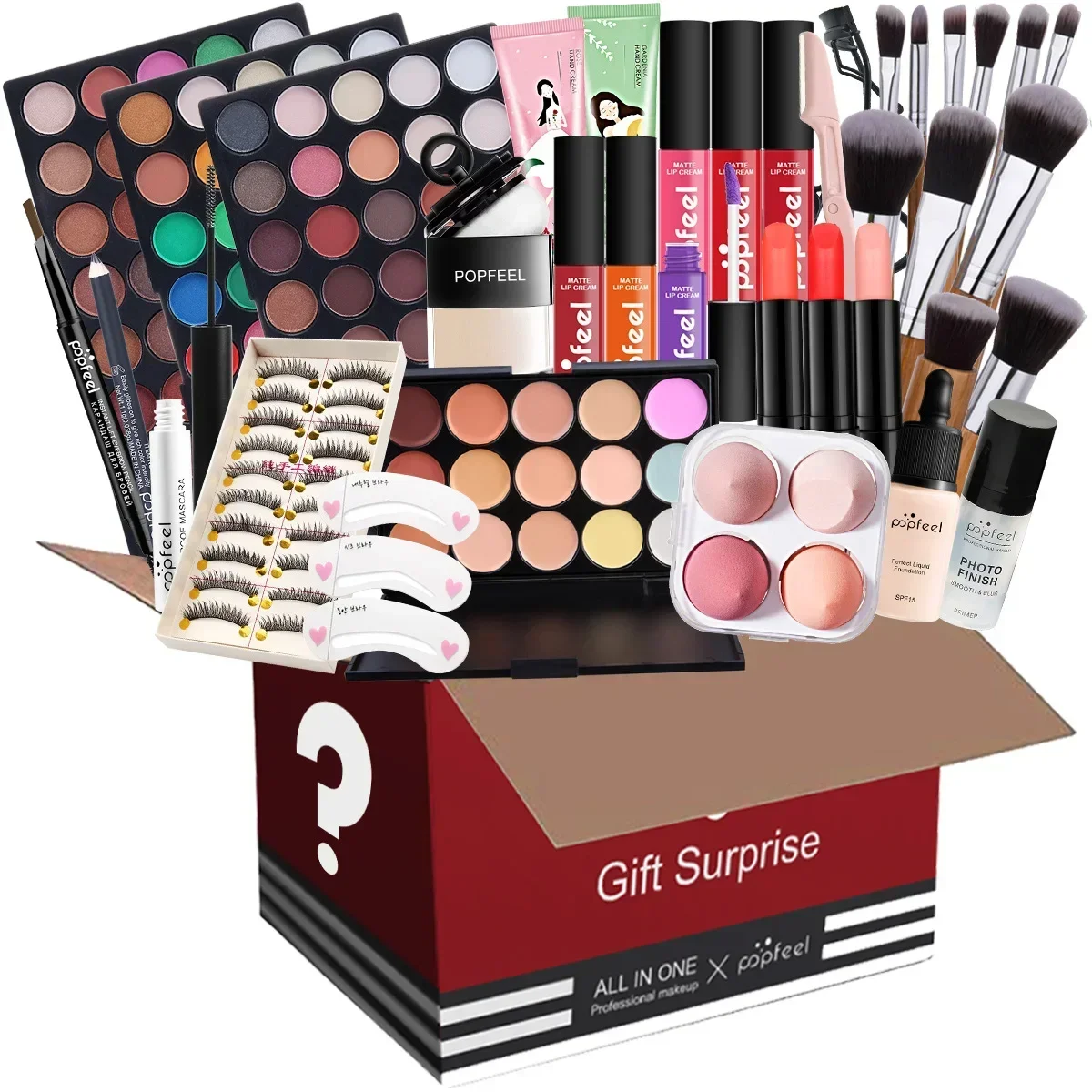 Huda Beauty Makeup Kit - POPFEEL オールインワン メイクアップ キット ギフトセット アイシャドウ