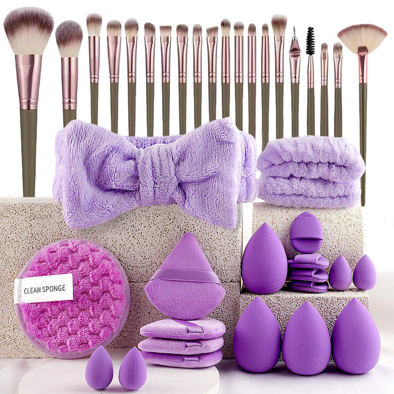 Beauty Makeup Kit For Girls - 女性と女の子向け40点入りビューティーキット、ブラシ洗浄用メイクアップバッグ、パウダーパフ、トラベルメイクアップセット、コスメツールオーガナイザー付き