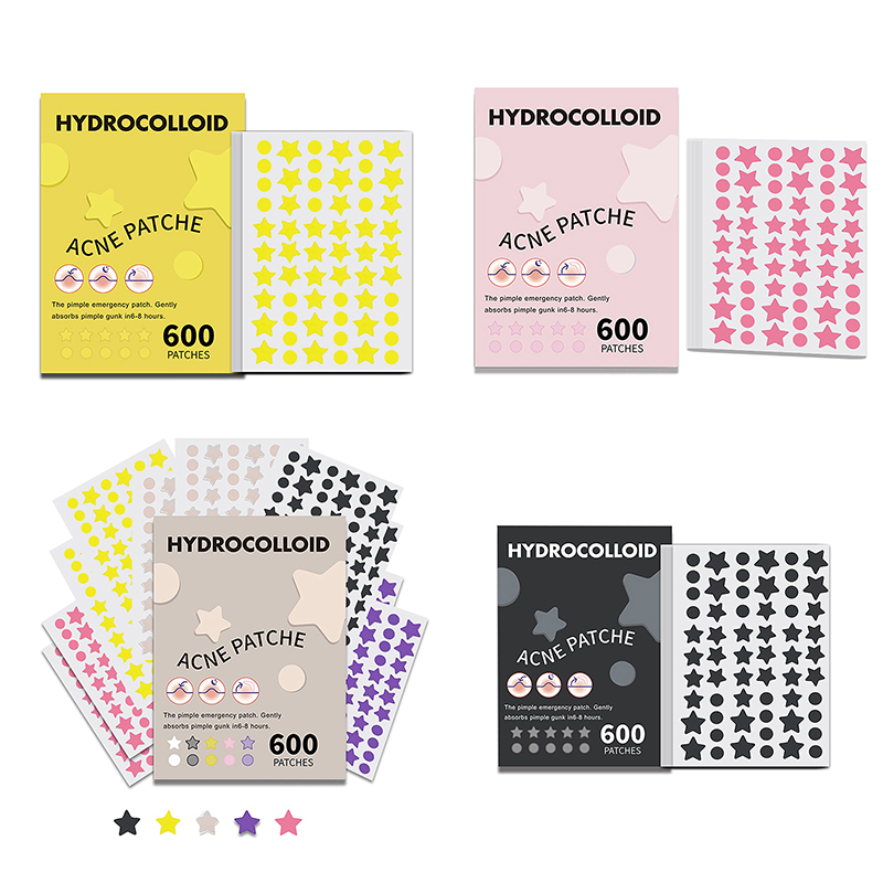 Beauty In Makeup - 600 ピース/セットスターにきびパッチにきびカラフルな目に見えないにきび除去スキンケアステッカーコンシーラーフェイススポット美容メイクツール