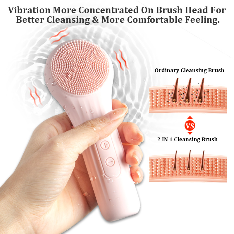 Electric Face Cleanser Brush - ソニック防水フェイシャルクレンジングブラシ（男性・女性用）充電式角質除去電動洗顔ブラシ