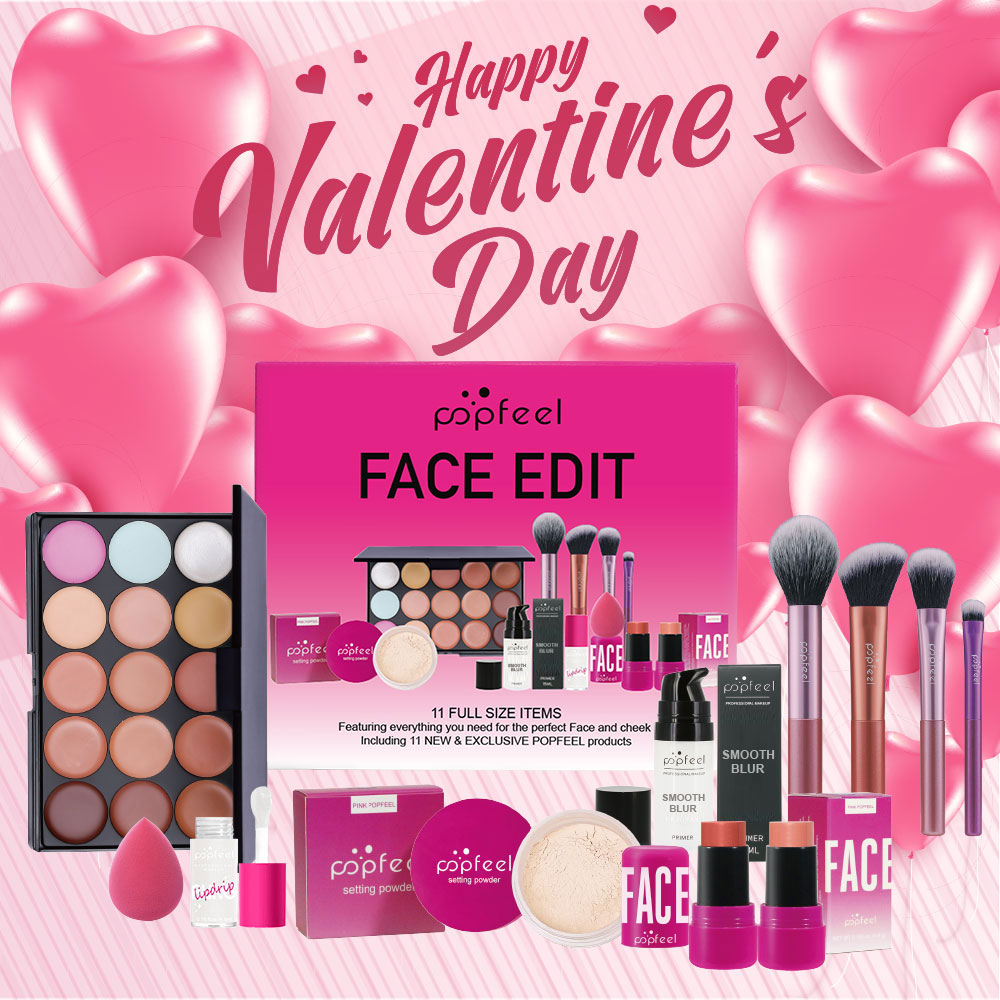 POPFEEL バレンタインデー＆ホリデーメイクアップギフト - Huda Beauty Makeup Kit のレビューと価格