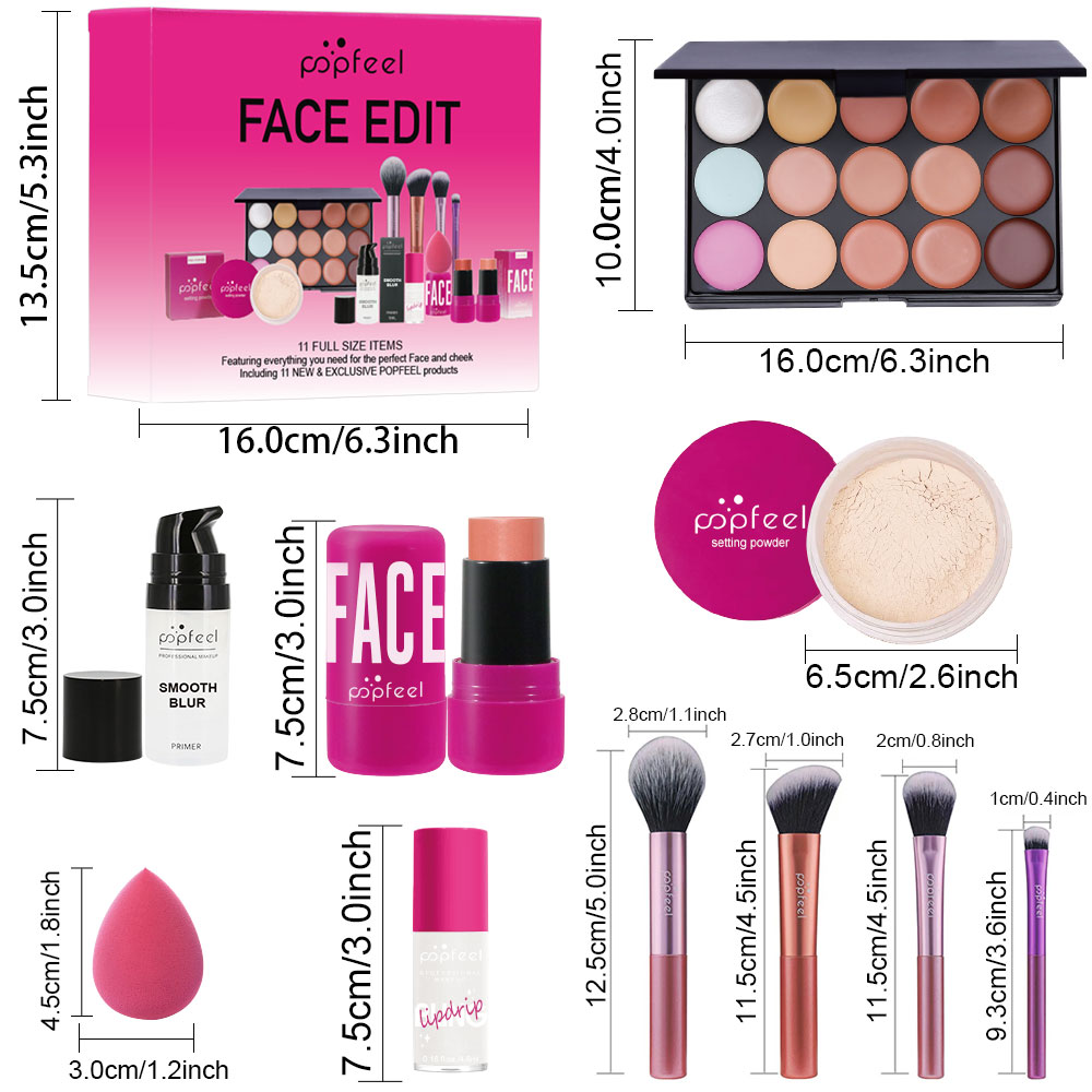 POPFEEL バレンタインデー＆ホリデーメイクアップギフト - Huda Beauty Makeup Kit のレビューと価格