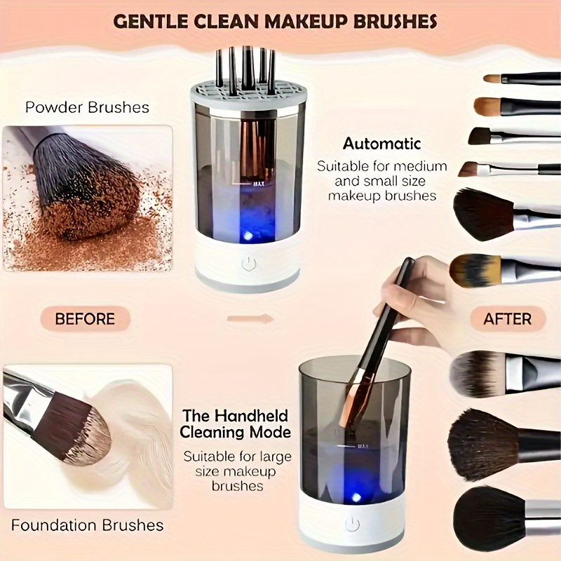 自動電動メイクブラシクリーナー USBプラグ式 ポータブルア - Beauty Makeup Brushes のレビューと価格
