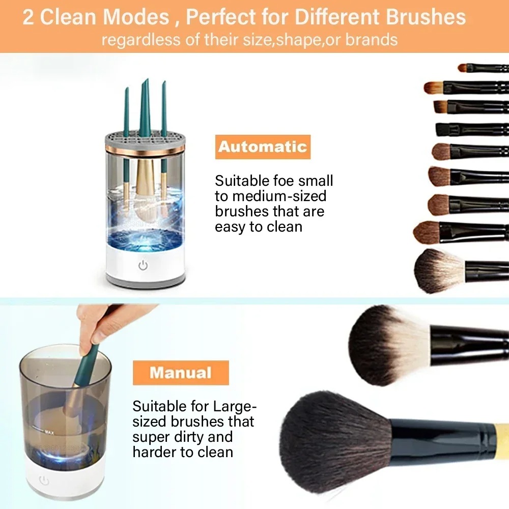 自動電動メイクブラシクリーナー USBプラグ式 ポータブルア - Beauty Makeup Brushes のレビューと価格