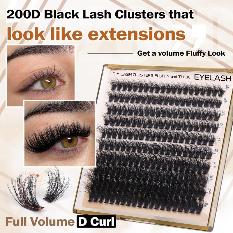 新しいふわふわ厚いまつげクラスターDIYまつげエクステ200 - Eyelash Extension のレビューと価格