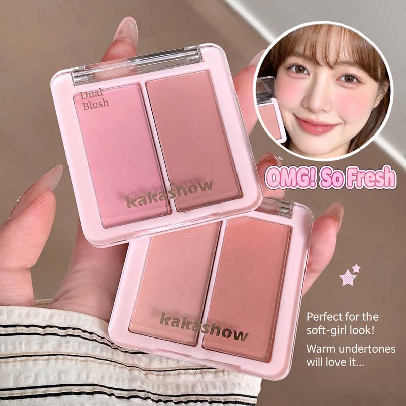 KAKASHOW 2色クリームチークパレット。ナチュラルなマ - Beauty Makeup Palette のレビューと価格