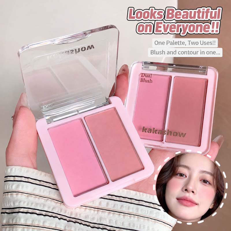 KAKASHOW 2色クリームチークパレット。ナチュラルなマ - Beauty Makeup Palette のレビューと価格
