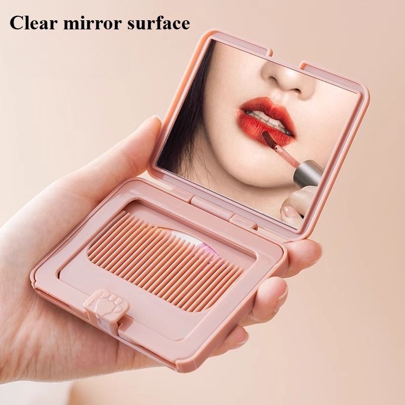 ポータブルミラー、コーム、2-in-1スクエア折りたたみミニ - Your Beauty Makeup のレビューと価格