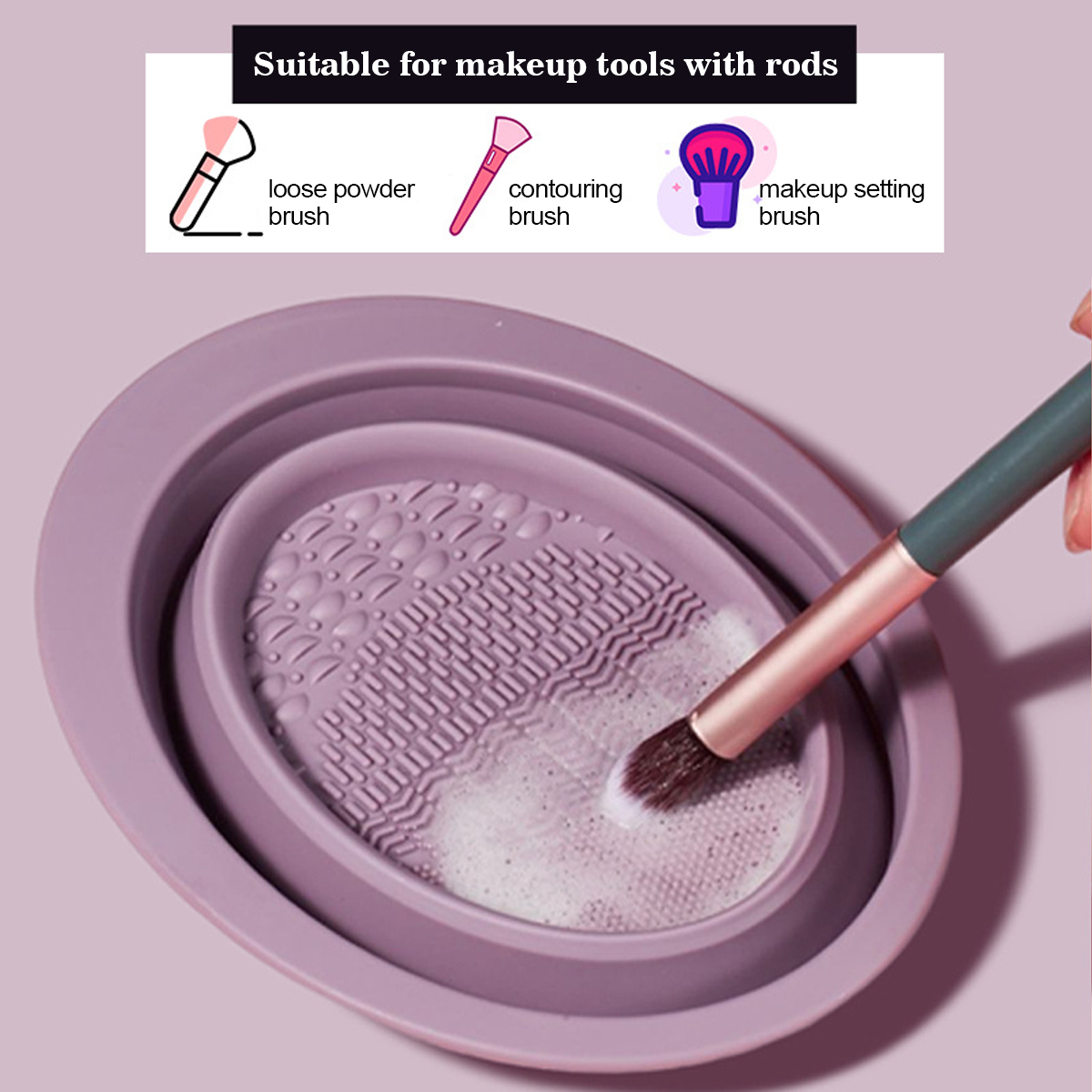 シリコーンメイクブラシクリーニングボウル美容化粧ブラシクリー - Beauty Makeup Brushes のレビューと価格