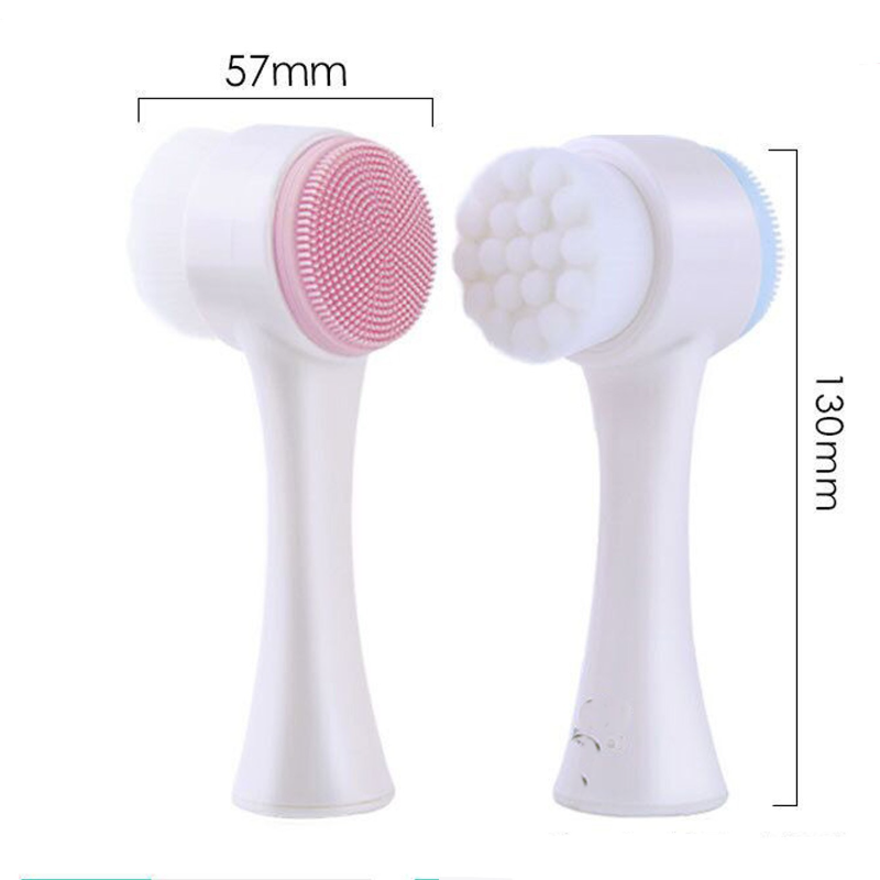 ソフトブラシ3Dダブルシリコン洗顔ブラシ　手動フェイシャルマ - Electric Face Cleanser Brush のレビューと価格