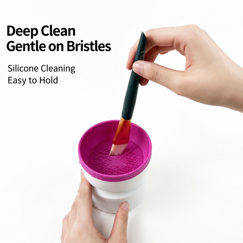 USB充電式メイクブラシクリーナー、電動化粧品洗浄装置、自動 - Beauty Makeup Brushes のレビューと価格