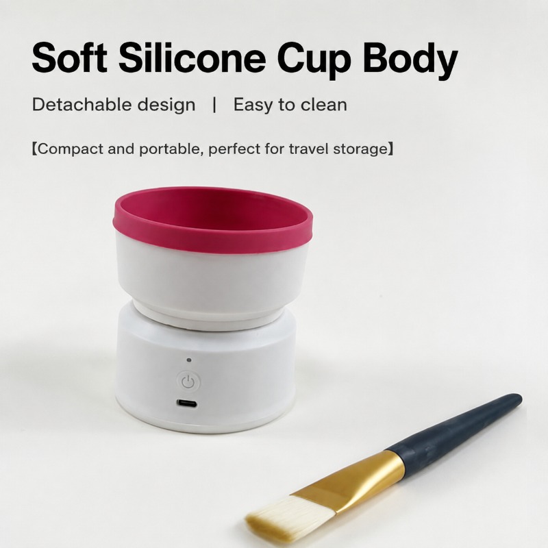 USB充電式メイクブラシクリーナー、電動化粧品洗浄装置、自動 - Beauty Makeup Brushes のレビューと価格