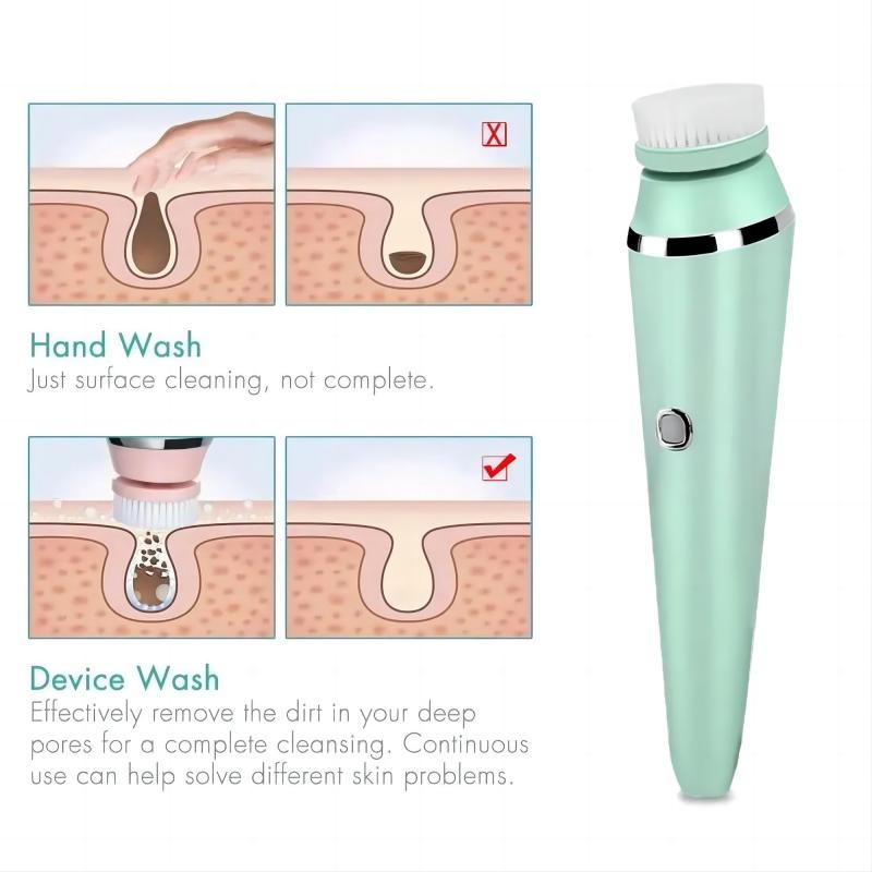 4 in 1 電動回転洗顔ブラシソニック防水充電式洗顔デバイ - Electric Face Cleanser Brush のレビューと価格