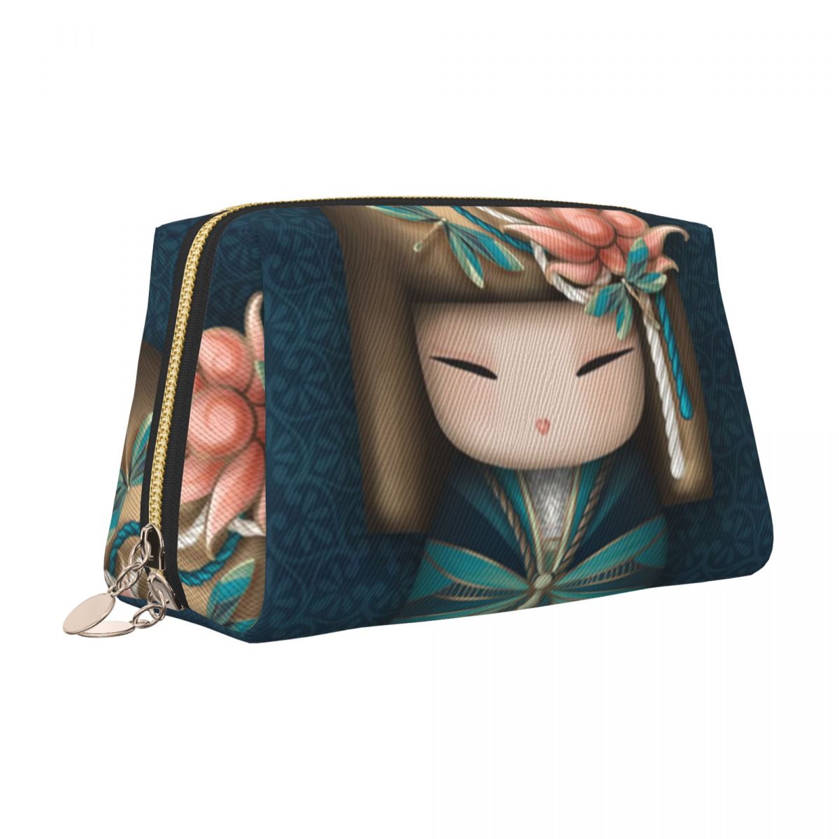 カスタム日本少女桜こけし人形化粧品バッグ女性用化粧品メイクア - Beauty Makeup Kit For Girls のレビューと価格