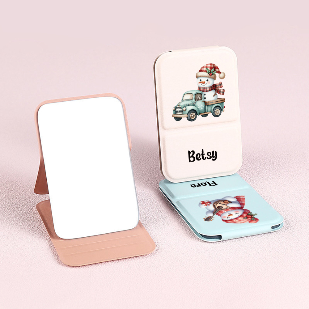 カスタマイズ可能な両面折りたたみ式メイクアップミラー、拡大鏡 - Beauty Makeup School のレビューと価格