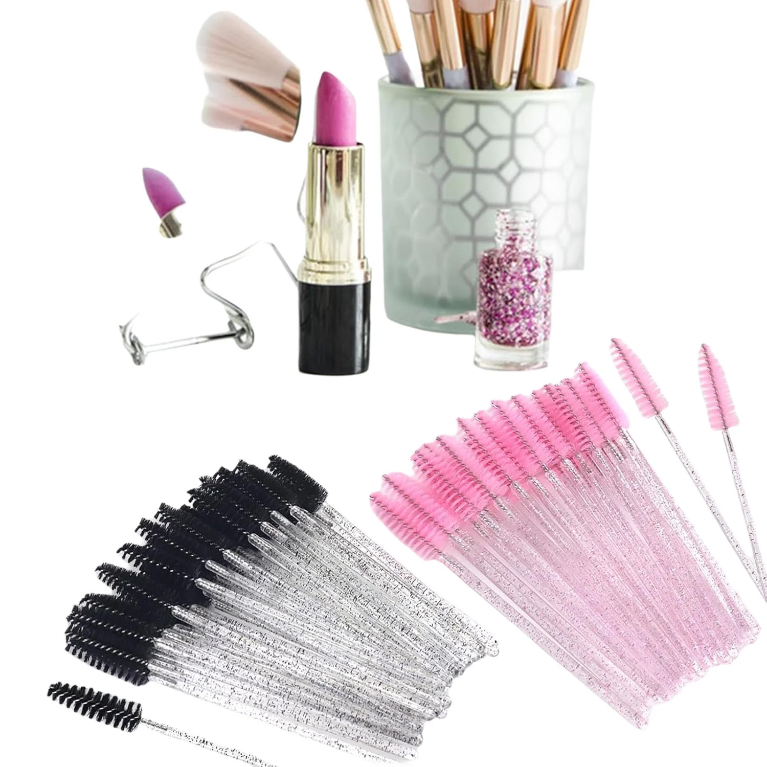 500 個まつげブラシワンドビューティーサロンメイクアップツ - Beauty Makeup Brushes のレビューと価格