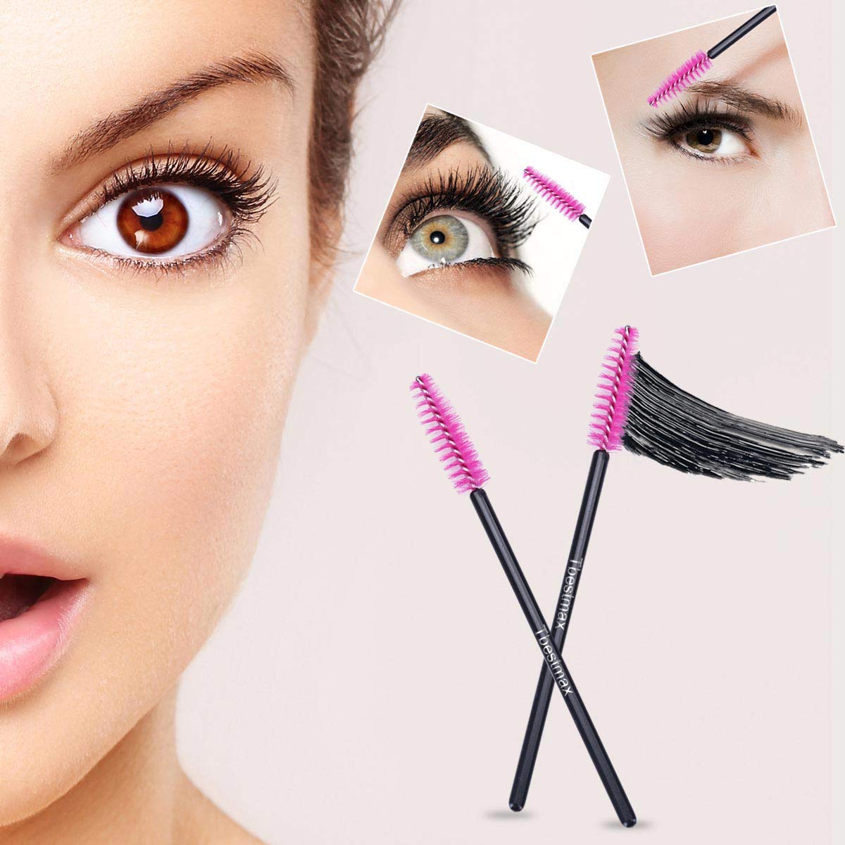 500 個まつげブラシワンドビューティーサロンメイクアップツ - Beauty Makeup Brushes のレビューと価格