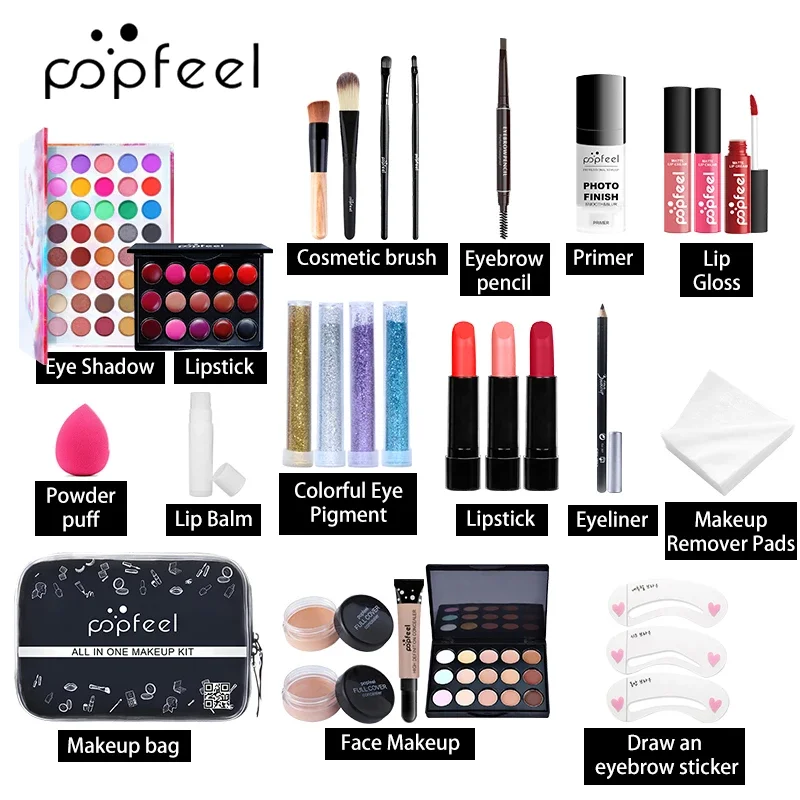 メイクアップセット アイシャドウ 口紅 眉毛 コンシーラー  - Huda Beauty Makeup Kit のレビューと価格
