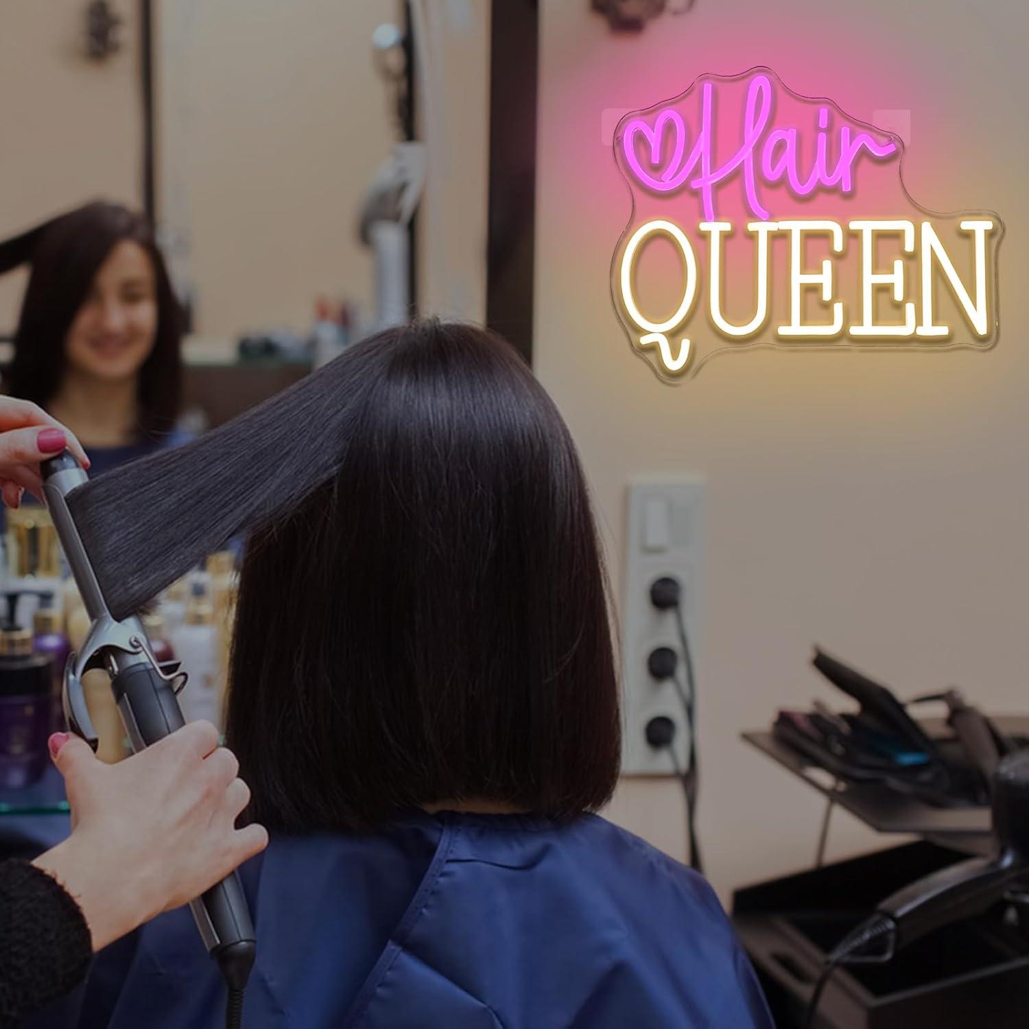 ヘアクイーンネオンサイン 調光可能な理髪店ネオンライトサイン - Beauty Makeup Studio のレビューと価格