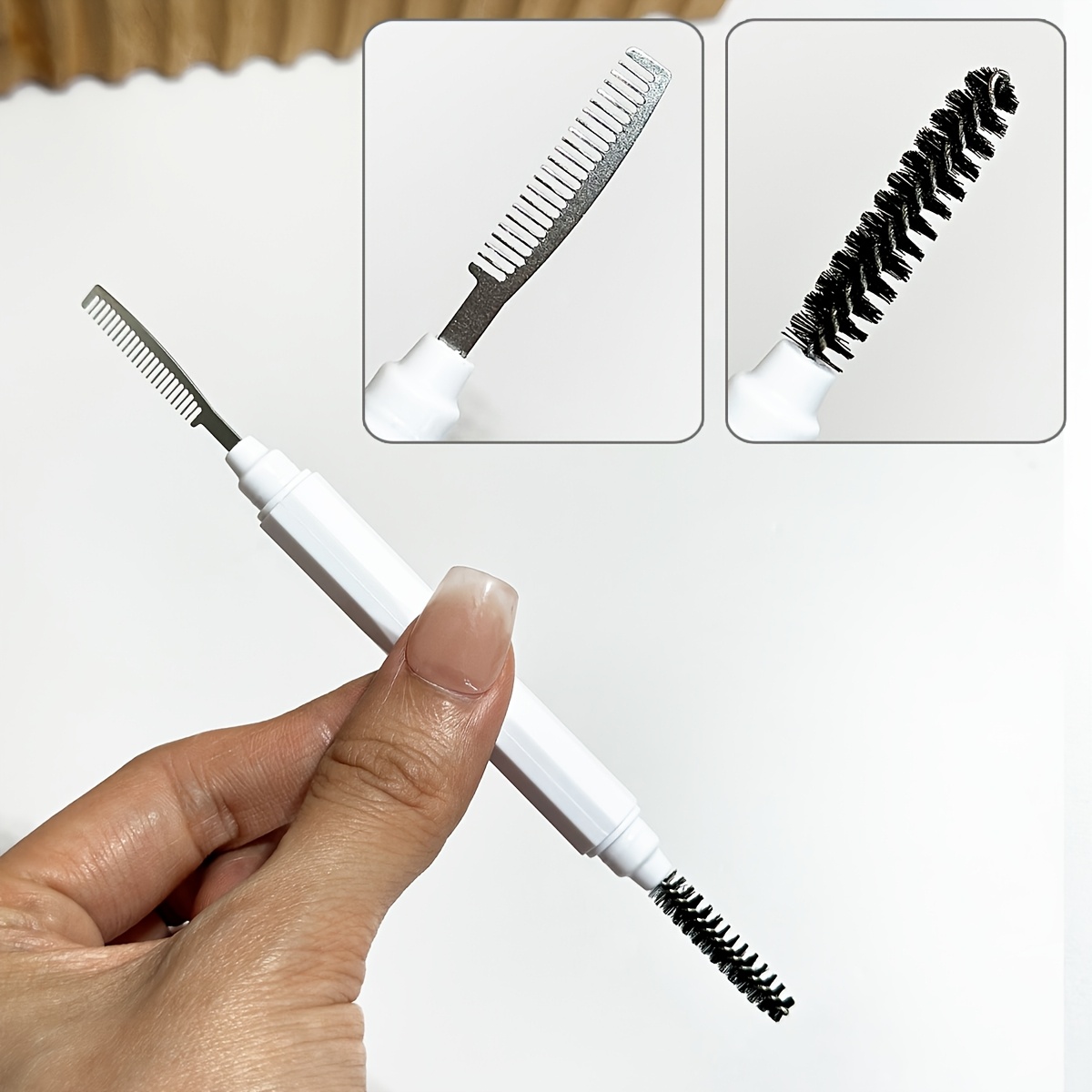 ダブルヘッドの眉毛・まつげ用コーム、スパイラルブラシ、細かい - Makeup Beauty Ro のレビューと価格