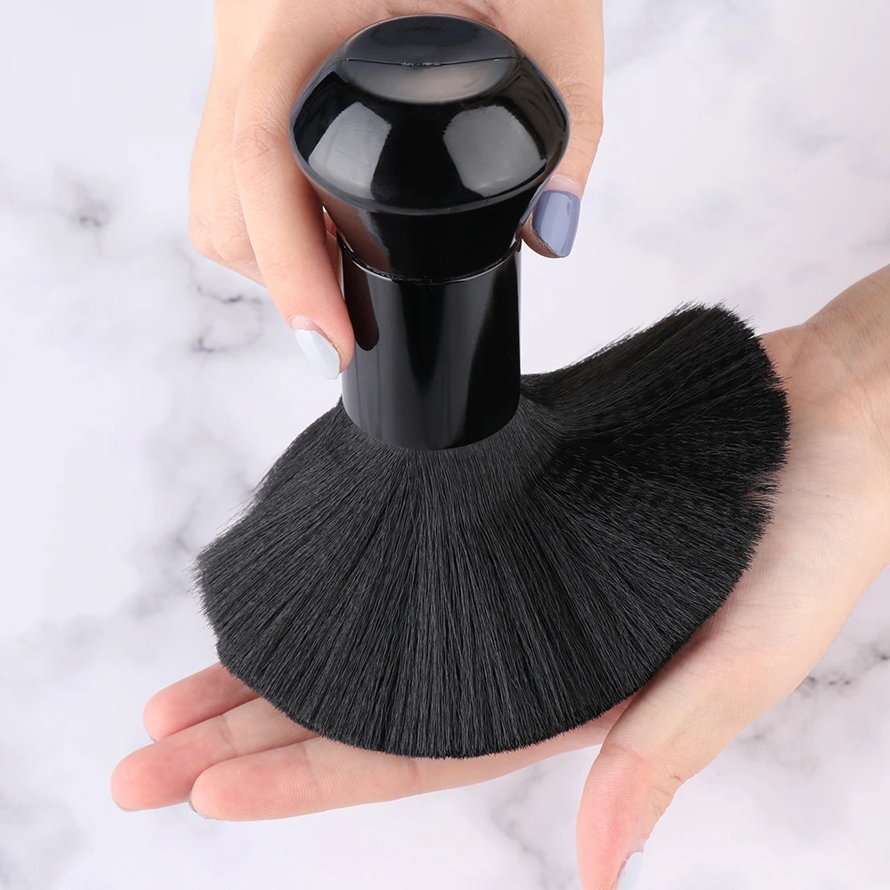 1PC ソフトネックフェイスダスター理容室黒ひげブラシヘアク - Makeup Beauty Ro のレビューと価格