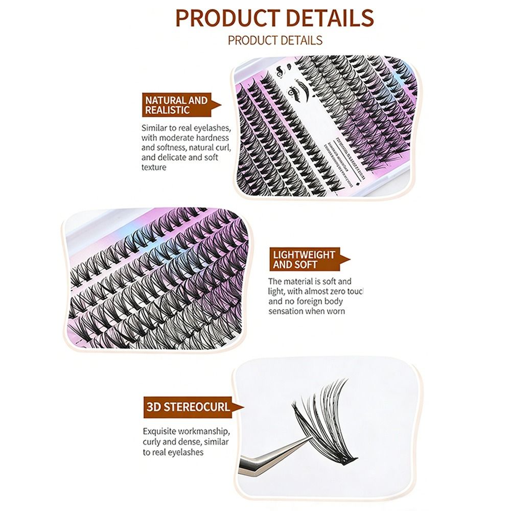 ナチュラルルックつけまつげ ボンド＆シール クラスターデザイ - False Eyelashes Natural のレビューと価格