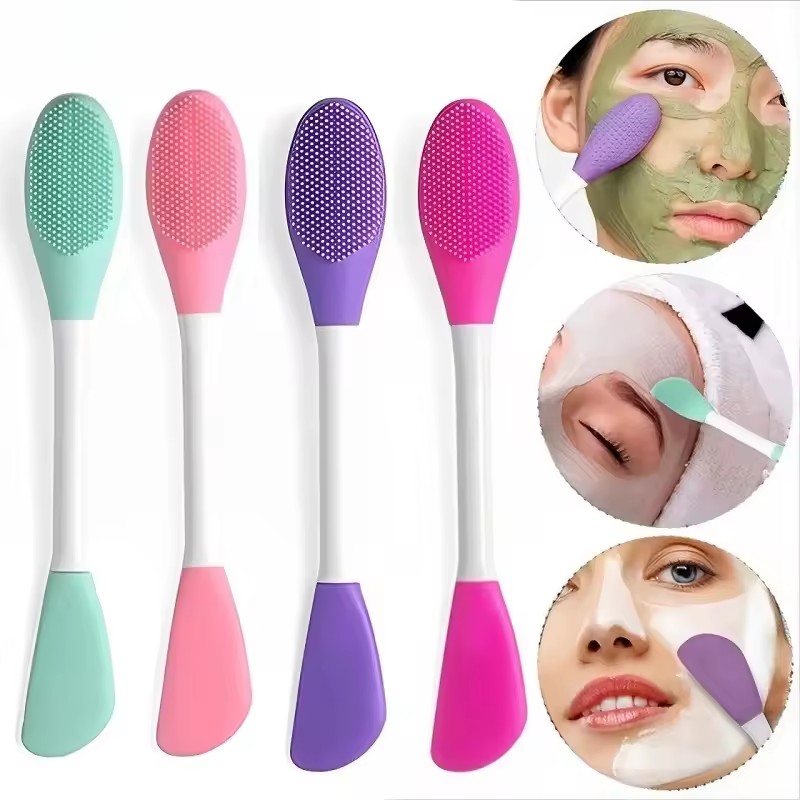 クマ型シリコン製ダブルヘッドフェイスマスクブラシ、顔用角質除 - Electric Face Cleanser Brush のレビューと価格