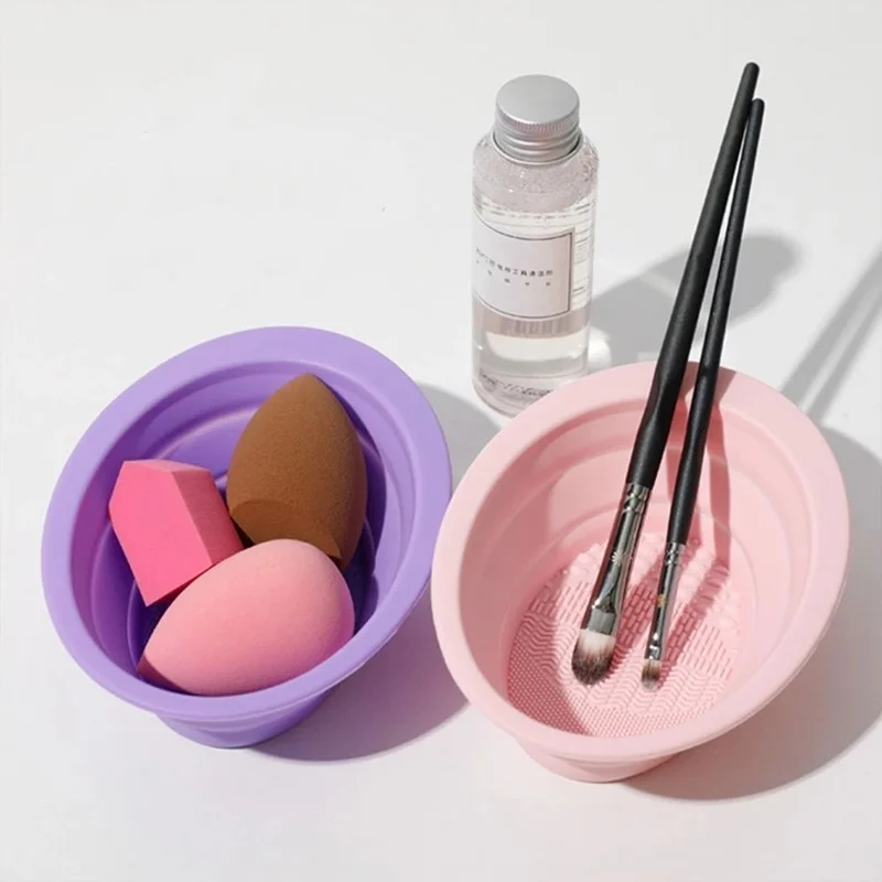 折りたたみ式シリコンメイクブラシクリーナーボウル化粧品クリー - Beauty Makeup Brushes のレビューと価格