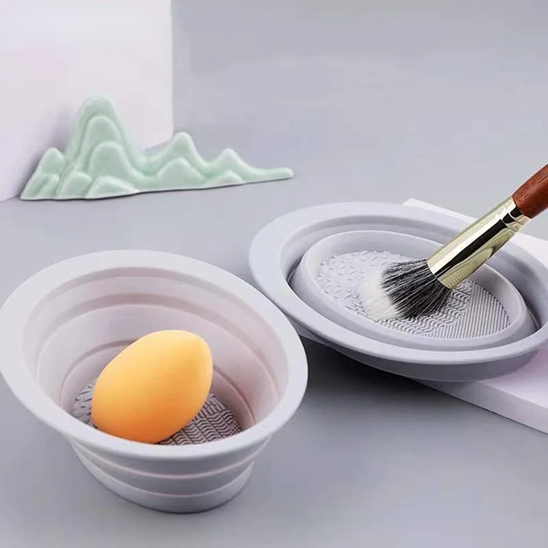 折りたたみ式シリコンメイクブラシクリーナーボウル化粧品クリー - Beauty Makeup Brushes のレビューと価格