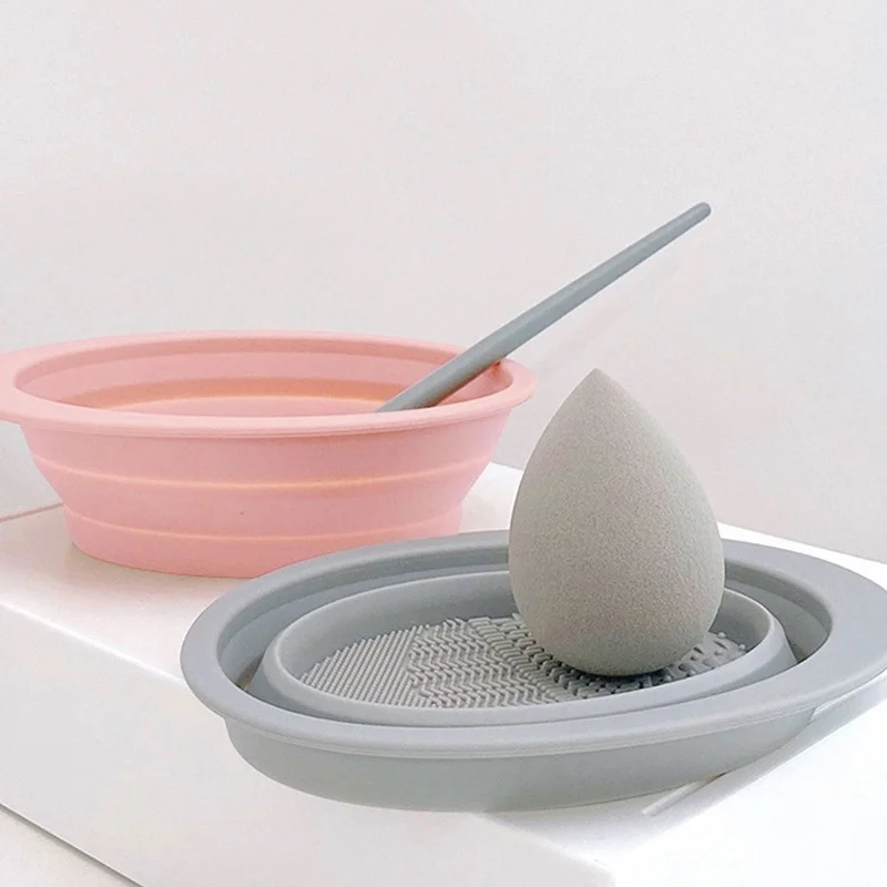 折りたたみ式シリコンメイクブラシクリーナーボウル化粧品クリー - Beauty Makeup Brushes のレビューと価格