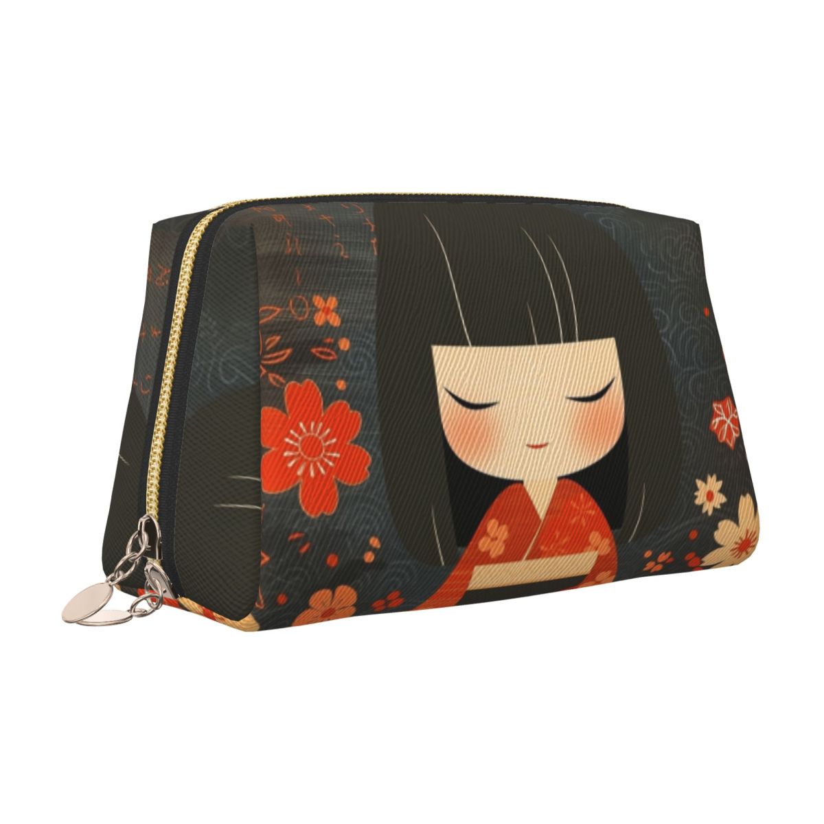 かわいい日本の女の子着物こけし人形トラベルトイレタリーバッグ - Beauty Makeup Kit For Girls のレビューと価格