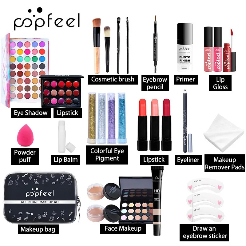 限定版 Popfeel メイクアップキット フルセット オー - Huda Beauty Makeup Kit のレビューと価格