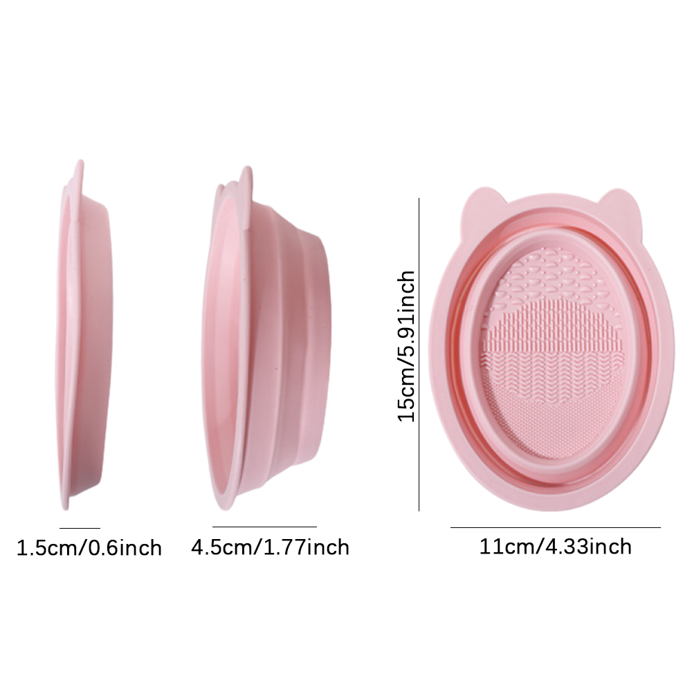 折りたたみ式シリコン製メイクブラシ洗浄ボウル ポータブルコス - Beauty Makeup Brushes のレビューと価格