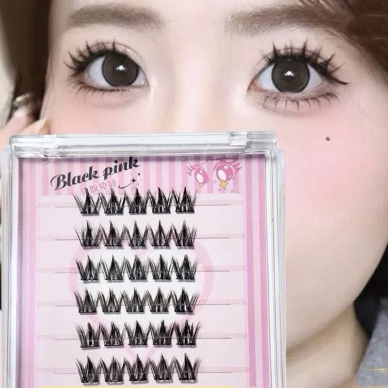 6列DIYセグメントつけまつげ、マンガ風つけまつげ、ナチュラ - False Eyelashes Natural のレビューと価格