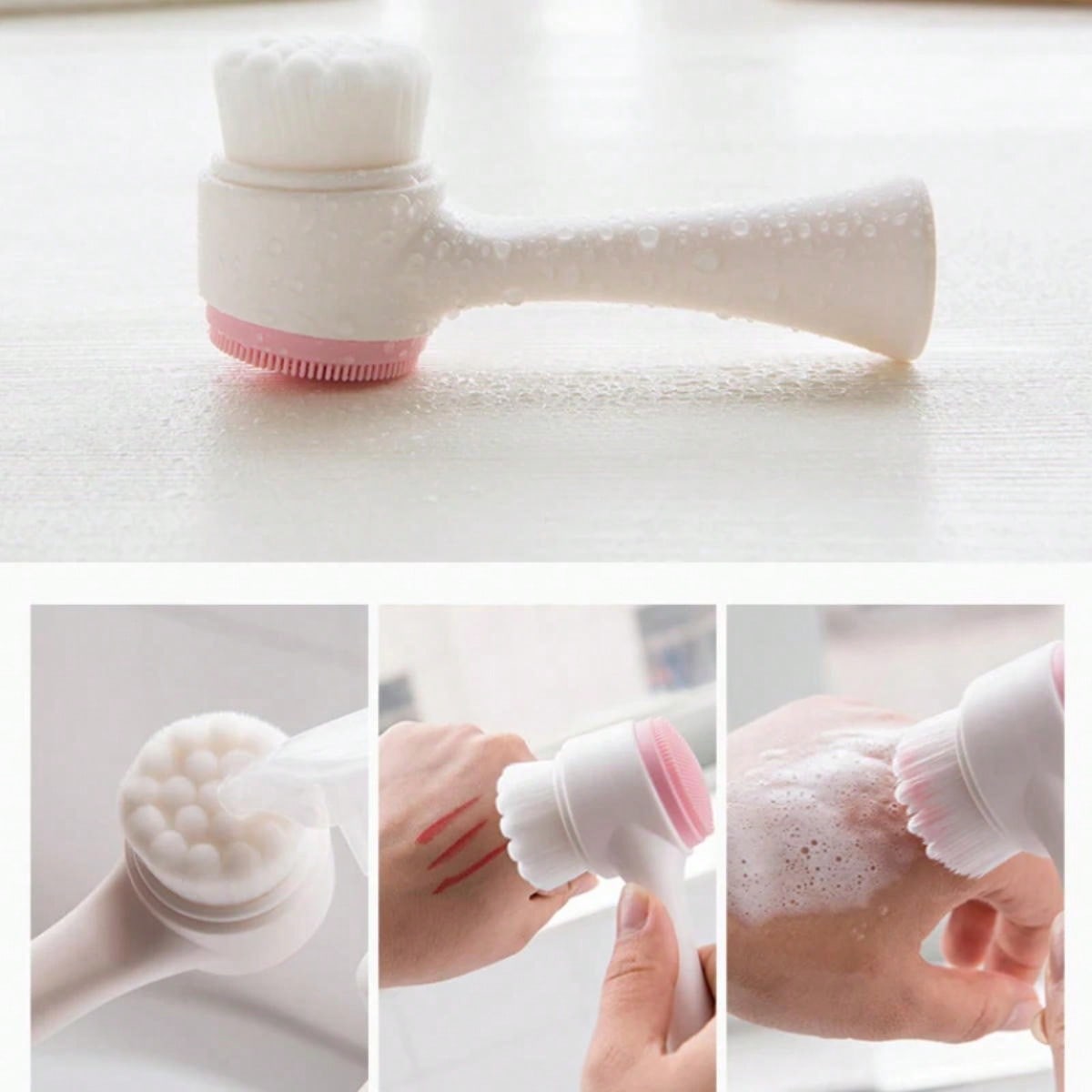 両面洗顔ブラシ シリコン洗顔ブラシ 黒ずみ除去 毛穴クリーナ - Electric Face Cleanser Brush のレビューと価格