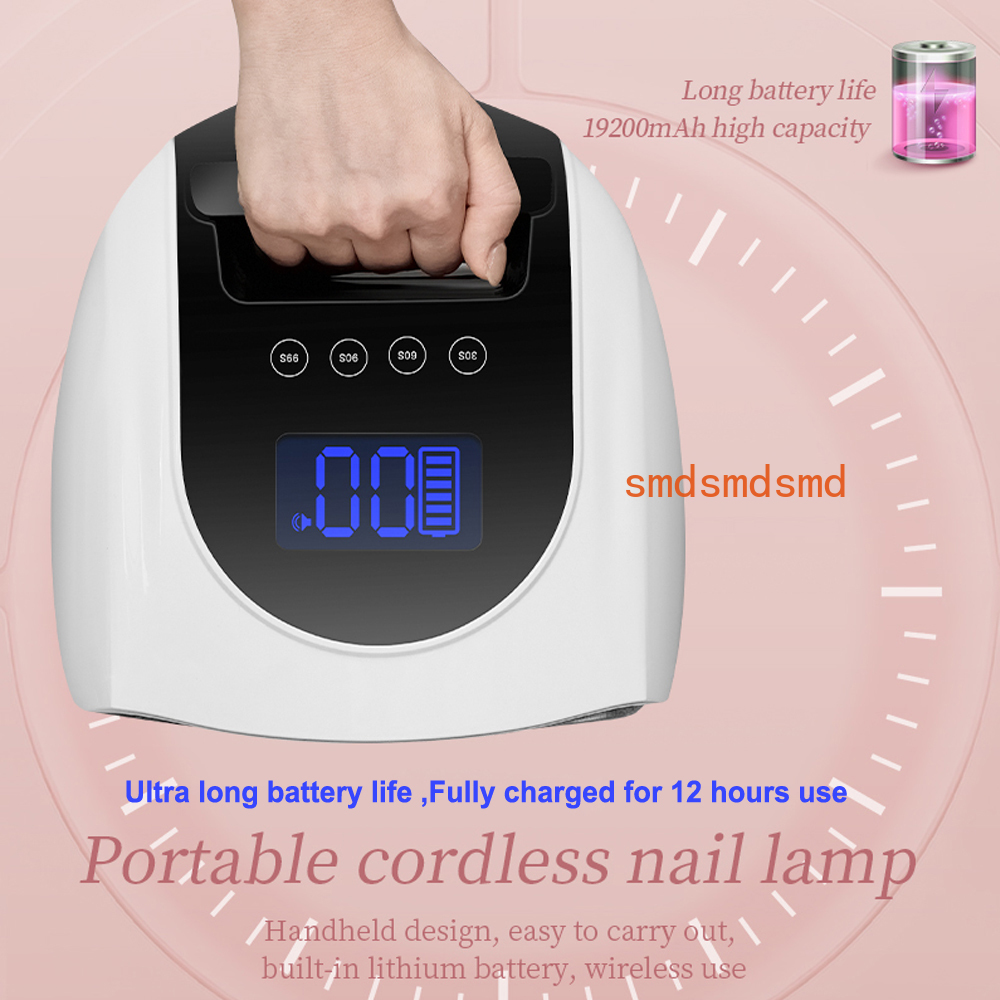 充電式96Wネイルランプ、ミラー反射ベース付きジェルポリッシ - Uv Nail Lamp のレビューと価格