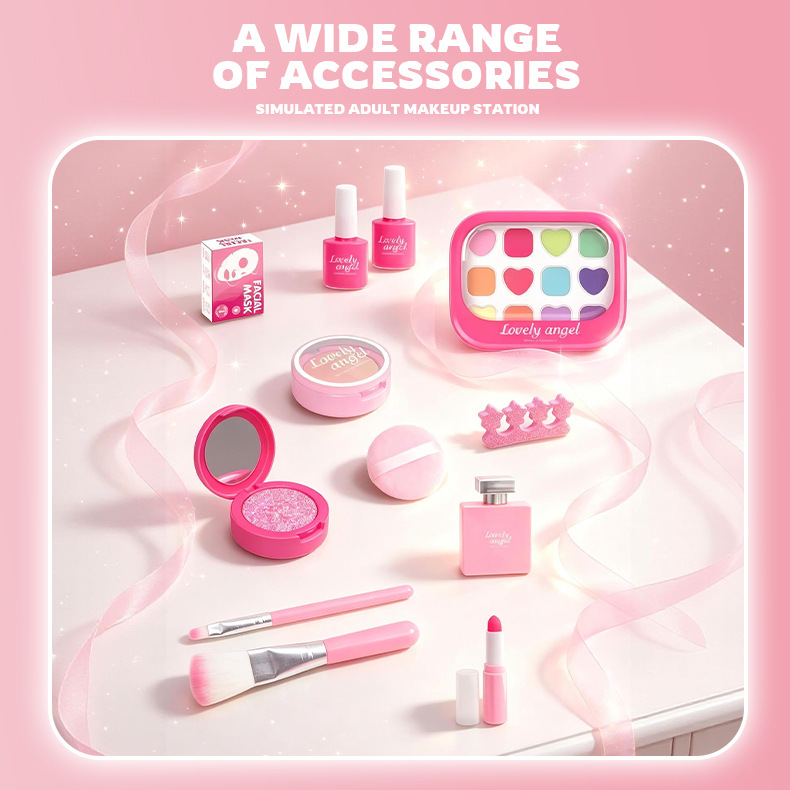 女の子向け、ごっこ遊び用メイクアップキット。子供向けのシミュ - Beauty Makeup Kit For Girls のレビューと価格