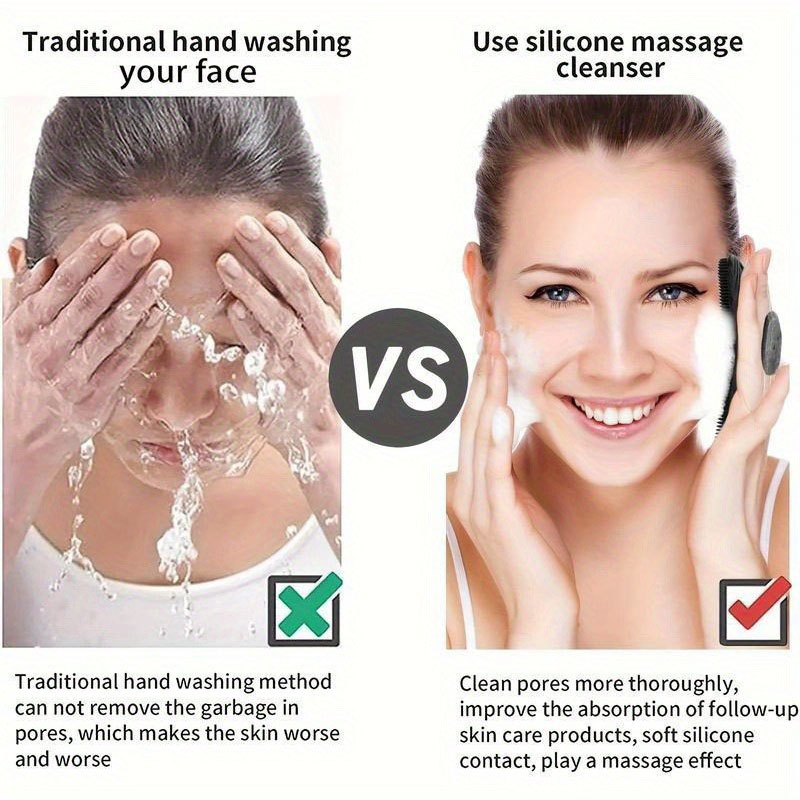 角質除去シリコーンバスブラシポータブルシャワー優しいマッサー - Electric Face Cleanser Brush のレビューと価格